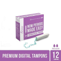 Sirona Premium Digital Tampon Medium Flow - 12 Pieces 
